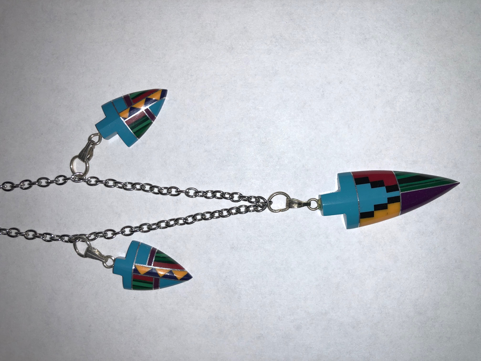 Multicolor Arrowhead Necklace