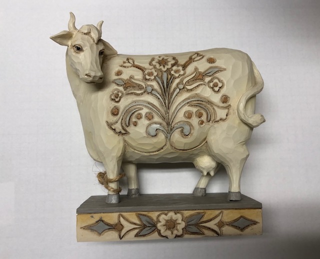 Wood Cow Statue